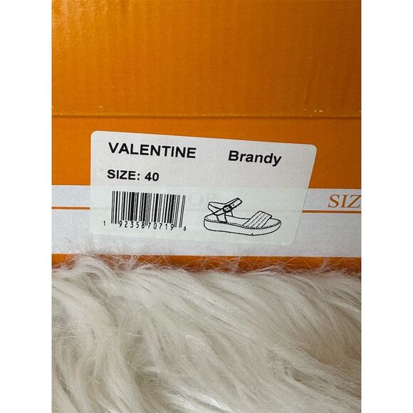 Miz Mooz Women's Valentine Sandals in Brandy Colored Leather Size 40 New in Box - Picture 16 of 16